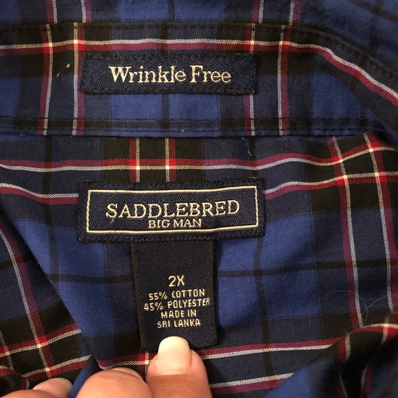 Saddlebred Big Man LS Shirt, Blue, Size 2X - Picture 4 of 4